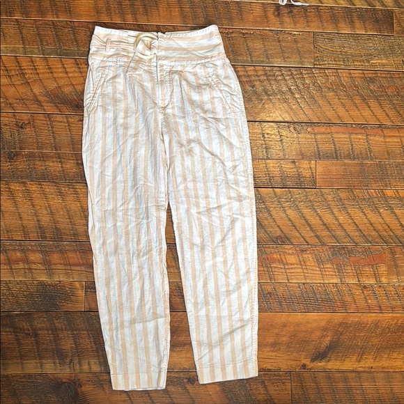 Anthropologie Oasis Striped Linen Pants - Picture 6 of 7